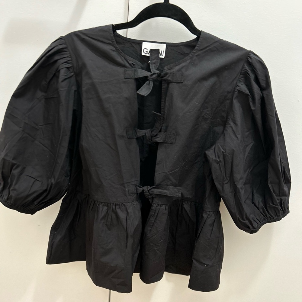 Black blouse from Shopbop! Puff sleeve